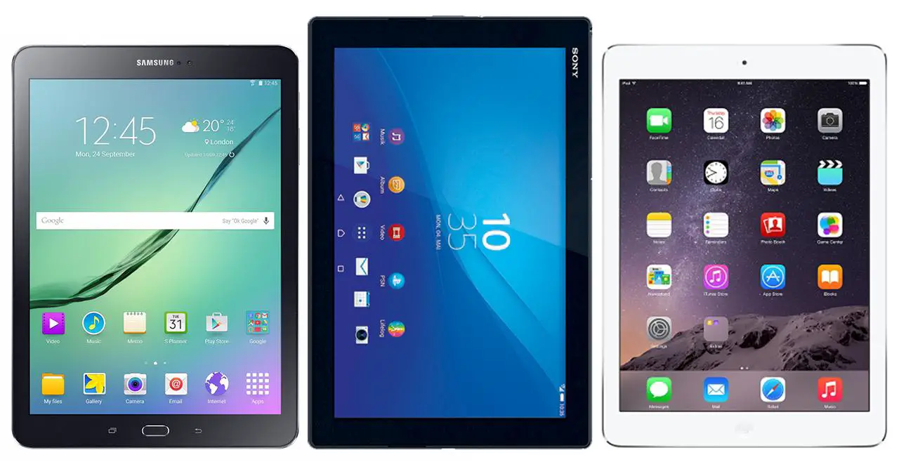 Samsung Galaxy Tab S2 Vergleich mit iPad Air und Sony Xperia Z4 Tablet