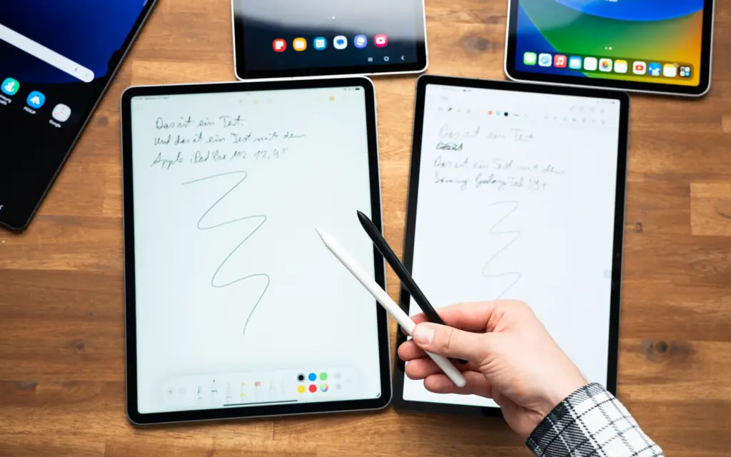 iPad Pro vs Galaxy Tab S9 S Pen und Pencil