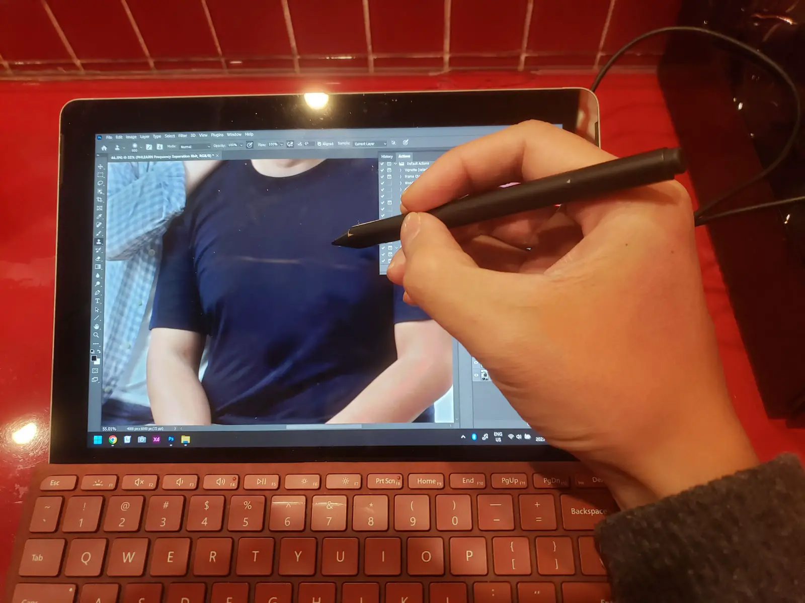 Arbeiten mit dem Microsoft Surface Go